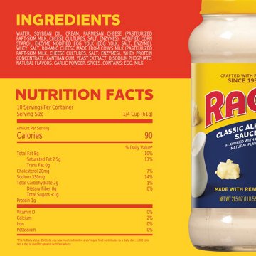 Ragu Classic Alfredo Sauce, 21.5 oz