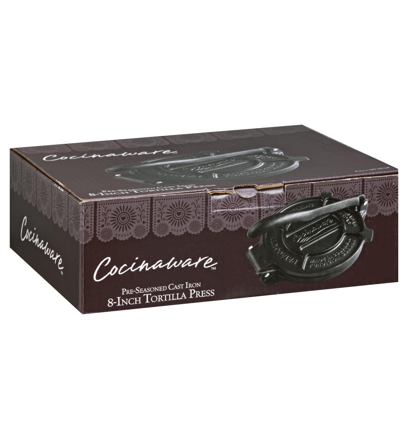 Cocinaware Pre-Seasoned Cast Iron Tortilla Press; image 2 of 2