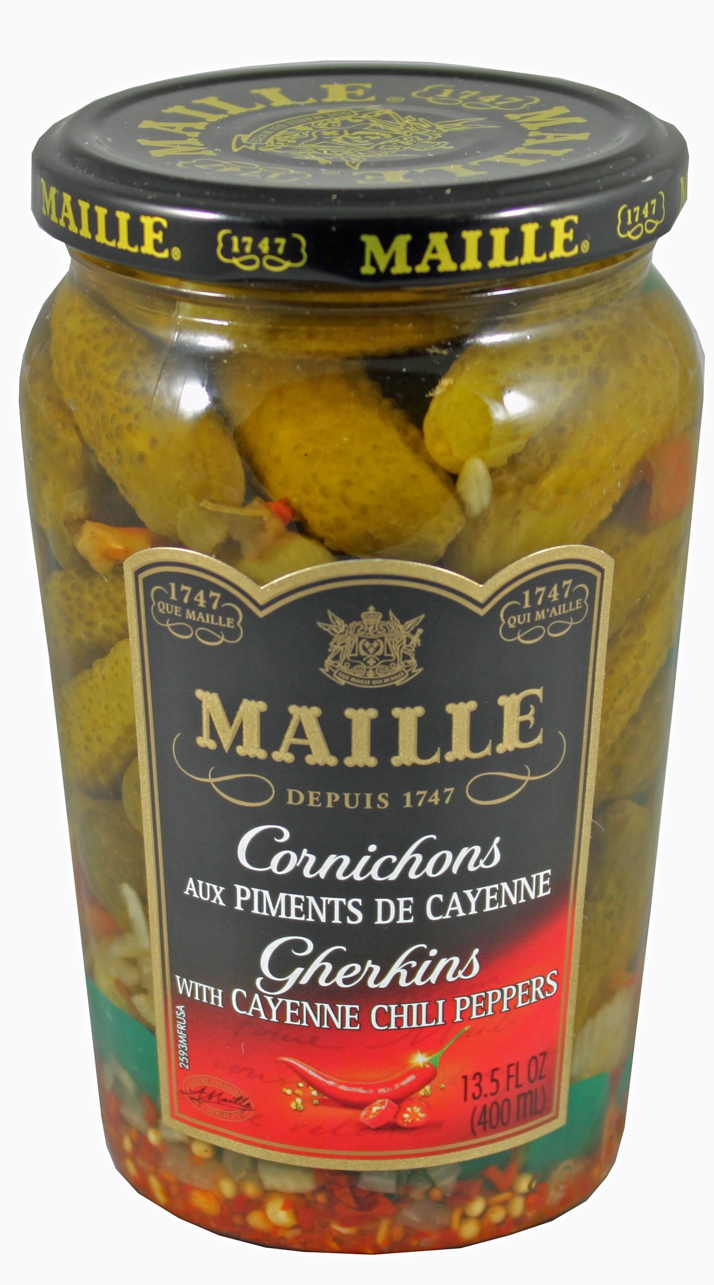 Maille Cornichons With Cayenne Chili Peppers Shop Pickles & Cucumber