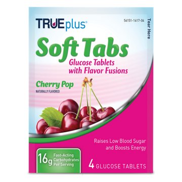 TRUEplus Soft Tab Cherry Pop, 4 ct