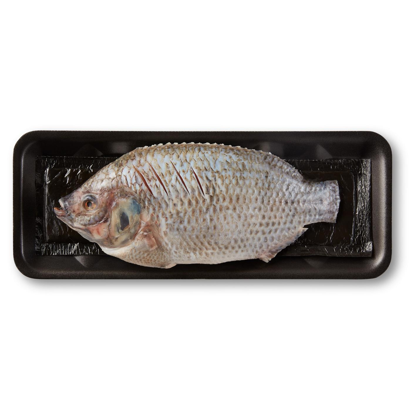 H-E-B Responsibly Raised Fresh Whole Scored Tilapia; image 1 of 2