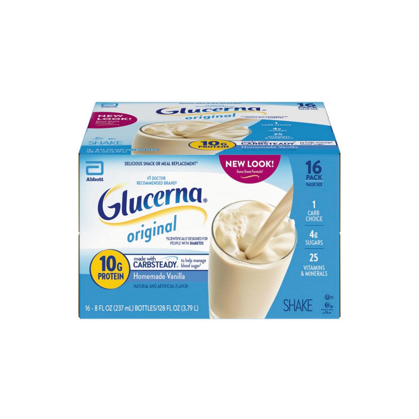 Glucerna 10g Protein Diabetes Nutritional Shake - Homemade Vanilla, 8 fl oz Bottles; image 5 of 10