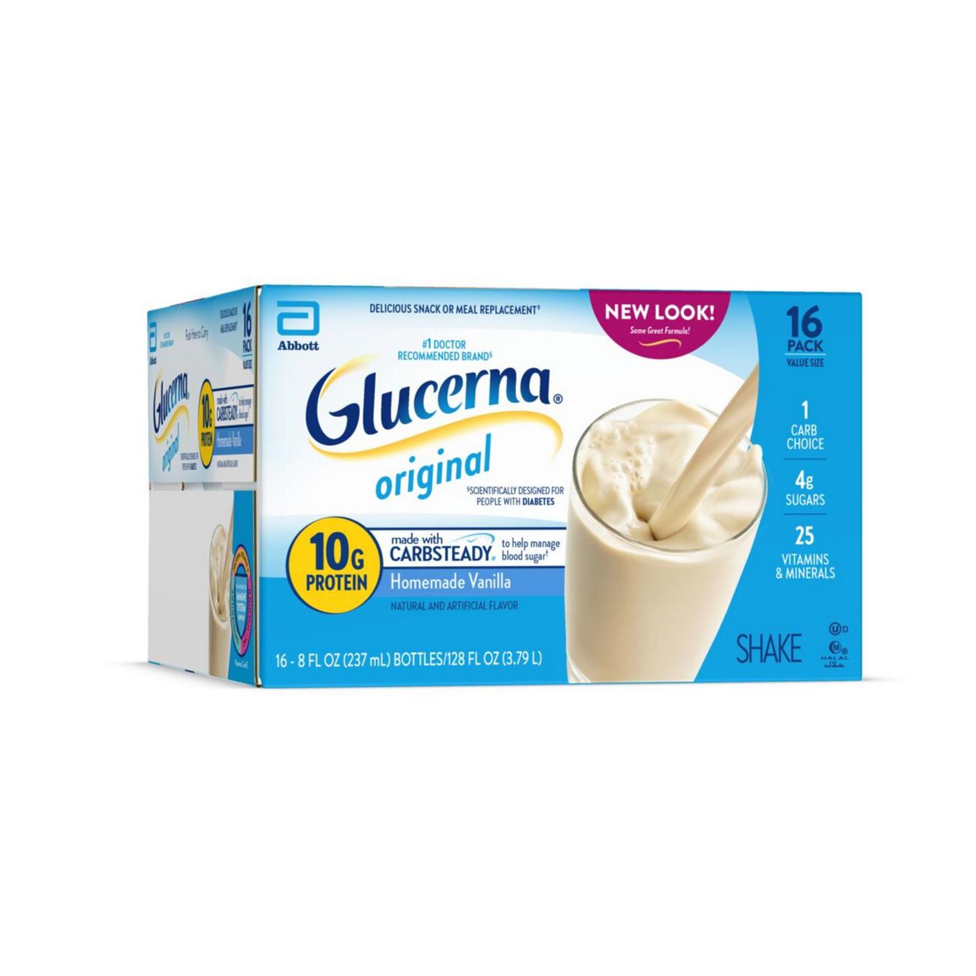 Glucerna 10g Protein Diabetes Nutritional Shake - Homemade Vanilla, 8 fl oz Bottles; image 8 of 10