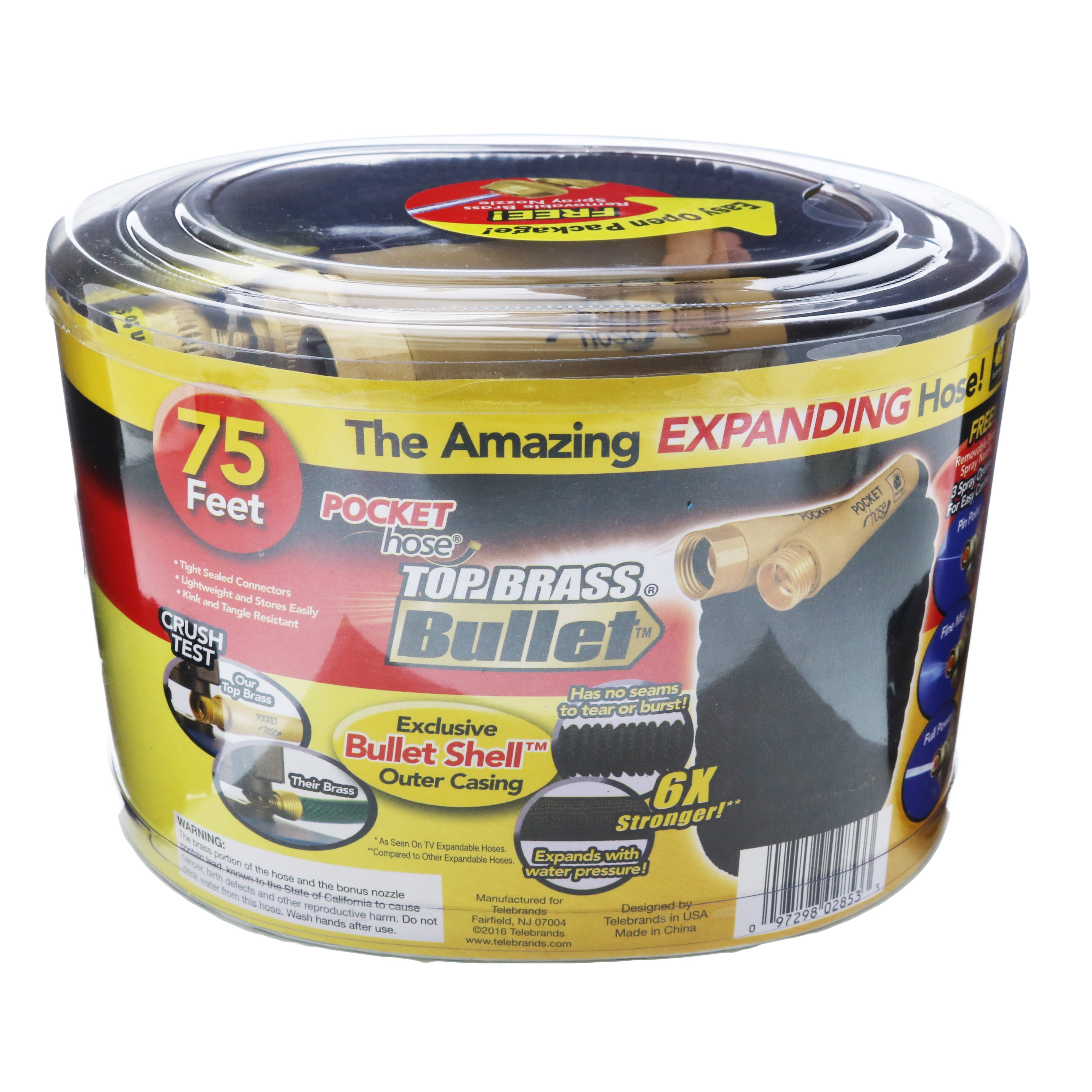 Telebrands Pocket Hose Top Brass Bullet Shop Hoses & Watering at HEB