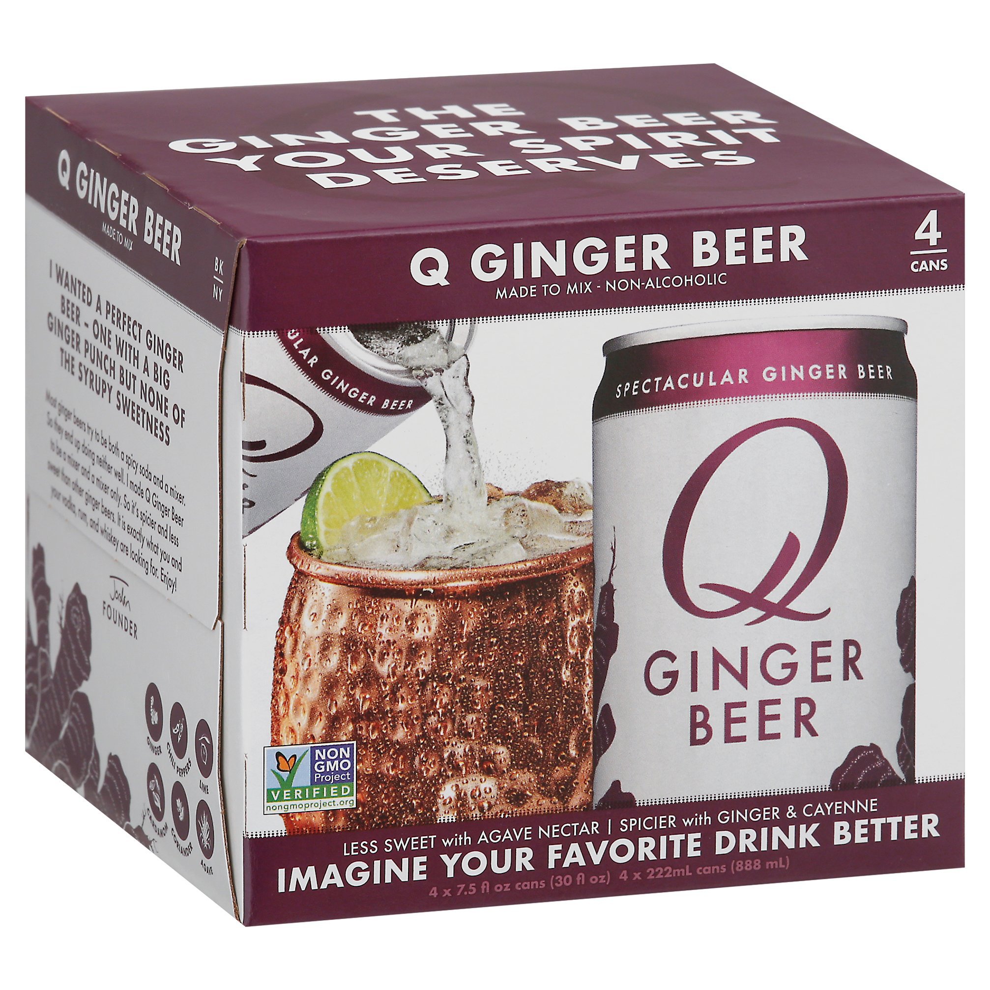 Q Tonic Ginger Beer 7.5 oz Cans Shop Cocktail Mixers at HEB