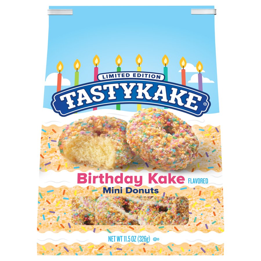 Tastykake Birthday Kake Mini Donuts Bag - Shop Snacks & Candy at H-E-B
