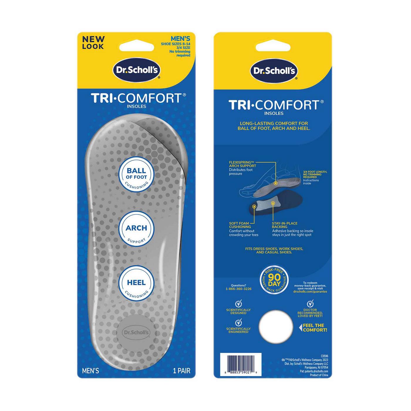 Dr. Scholl's Comfort Tri-Comfort Insoles, Men's Size 8-12; image 6 of 9