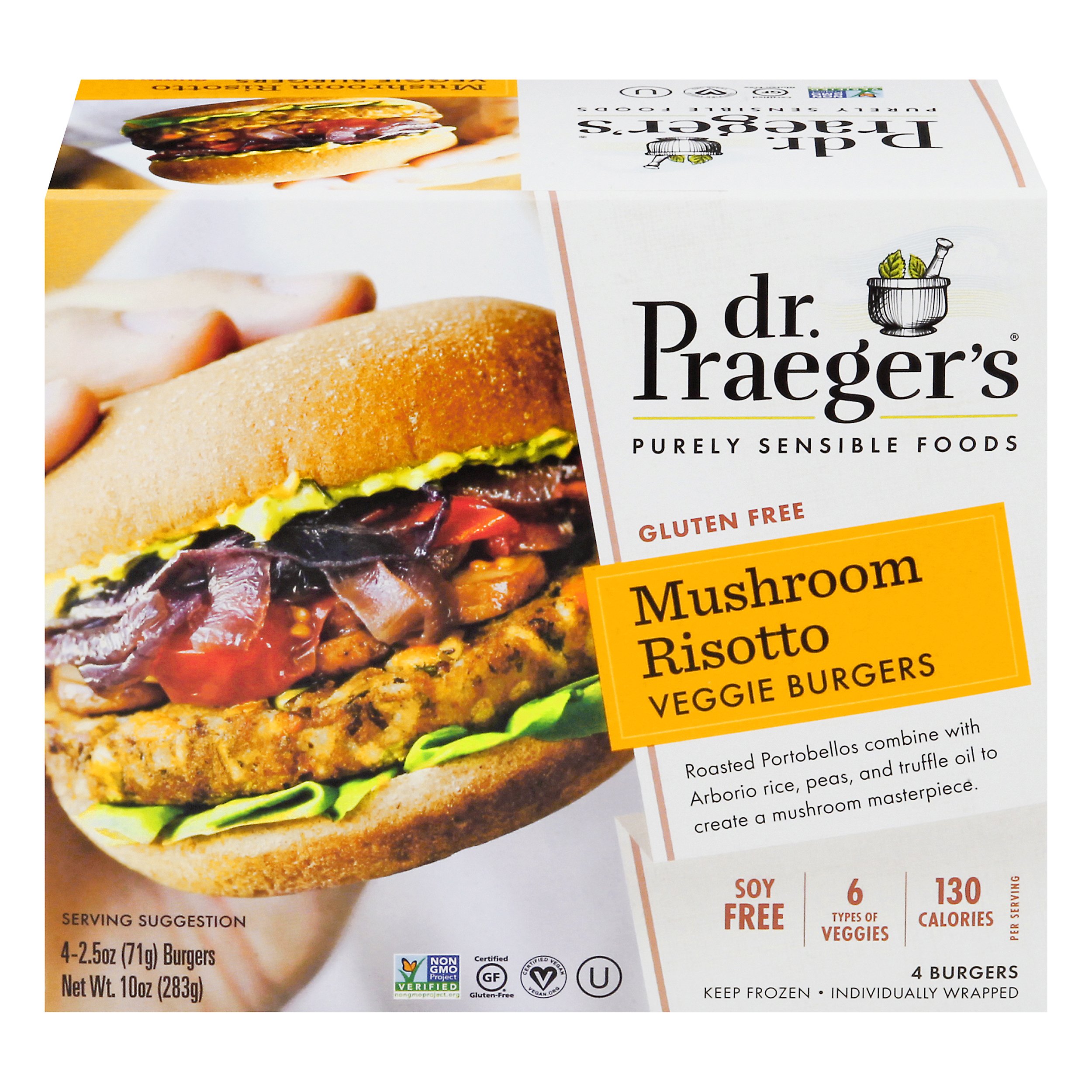 Dr. Praeger's Mushroom Risotto Veggie Burger - Shop Meat Alternatives ...