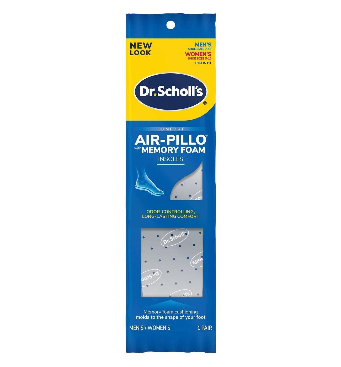 Dr. Scholl's Comfort Double Air-Pillo Insoles, Men's Size 7-13; image 1 of 2