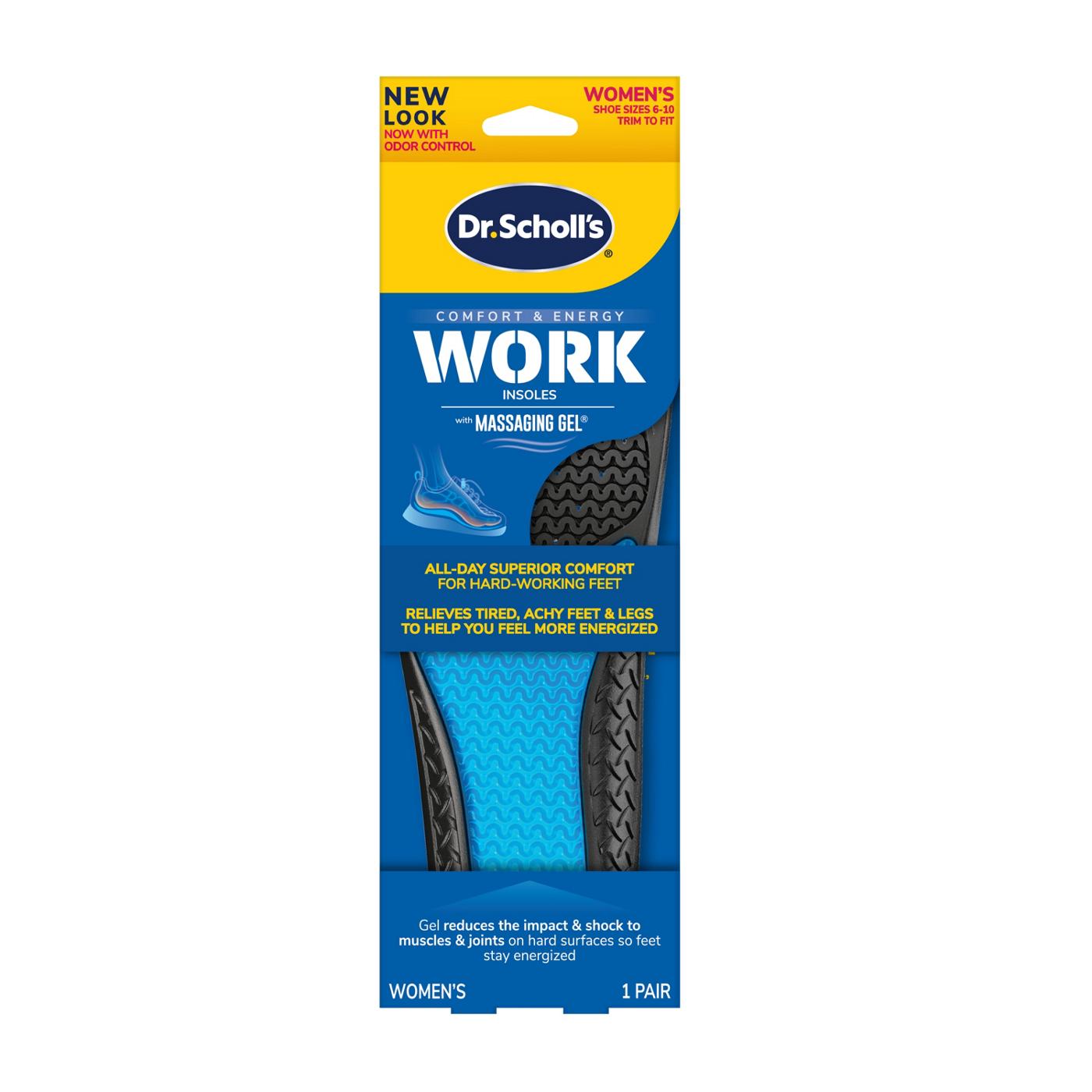 Dr. Scholl's Comfort & Energy Work Insoles with Massaging Gel - Women's 6-10; image 1 of 6