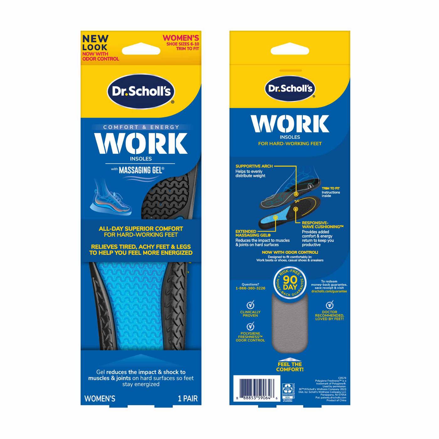Dr. Scholl's Comfort & Energy Work Insoles with Massaging Gel - Women's 6-10; image 2 of 10