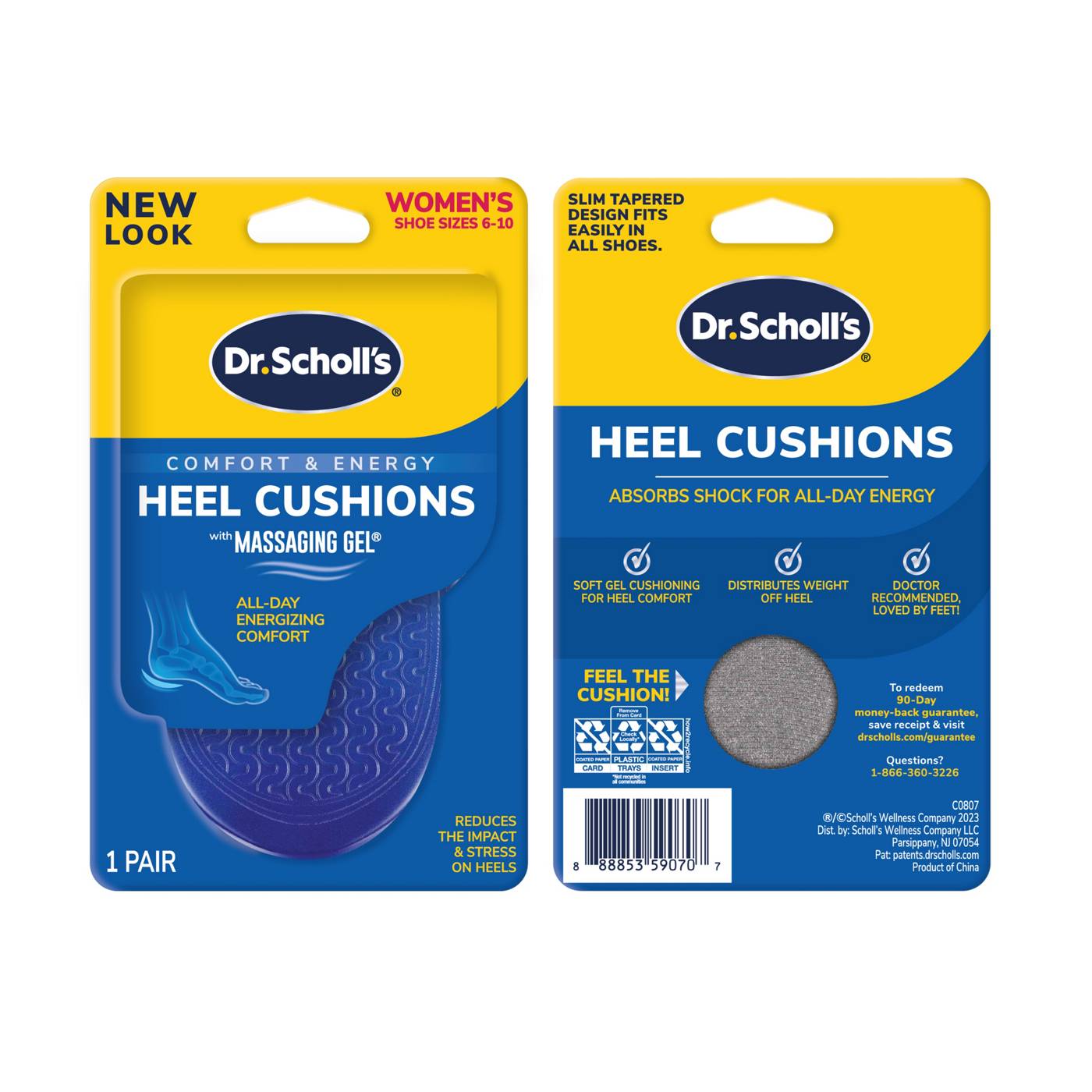 Dr. Scholl's Massaging Gel Heel Cushions Women's Size 6-10; image 5 of 9
