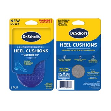 Dr. Scholl's Massaging Gel Heel Cushions Women's Size 6-10, 1 pair