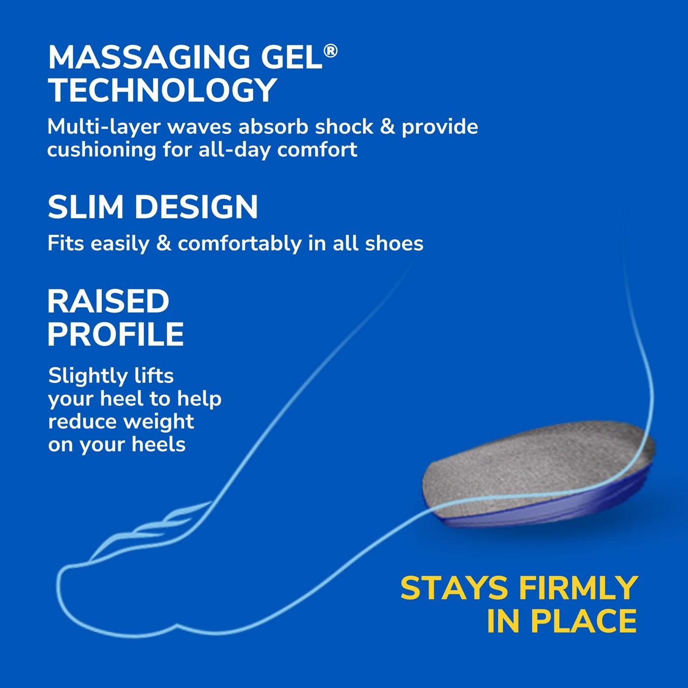 Dr. Scholl's Massaging Gel Heel Cushions Men's Size 8-13; image 8 of 9