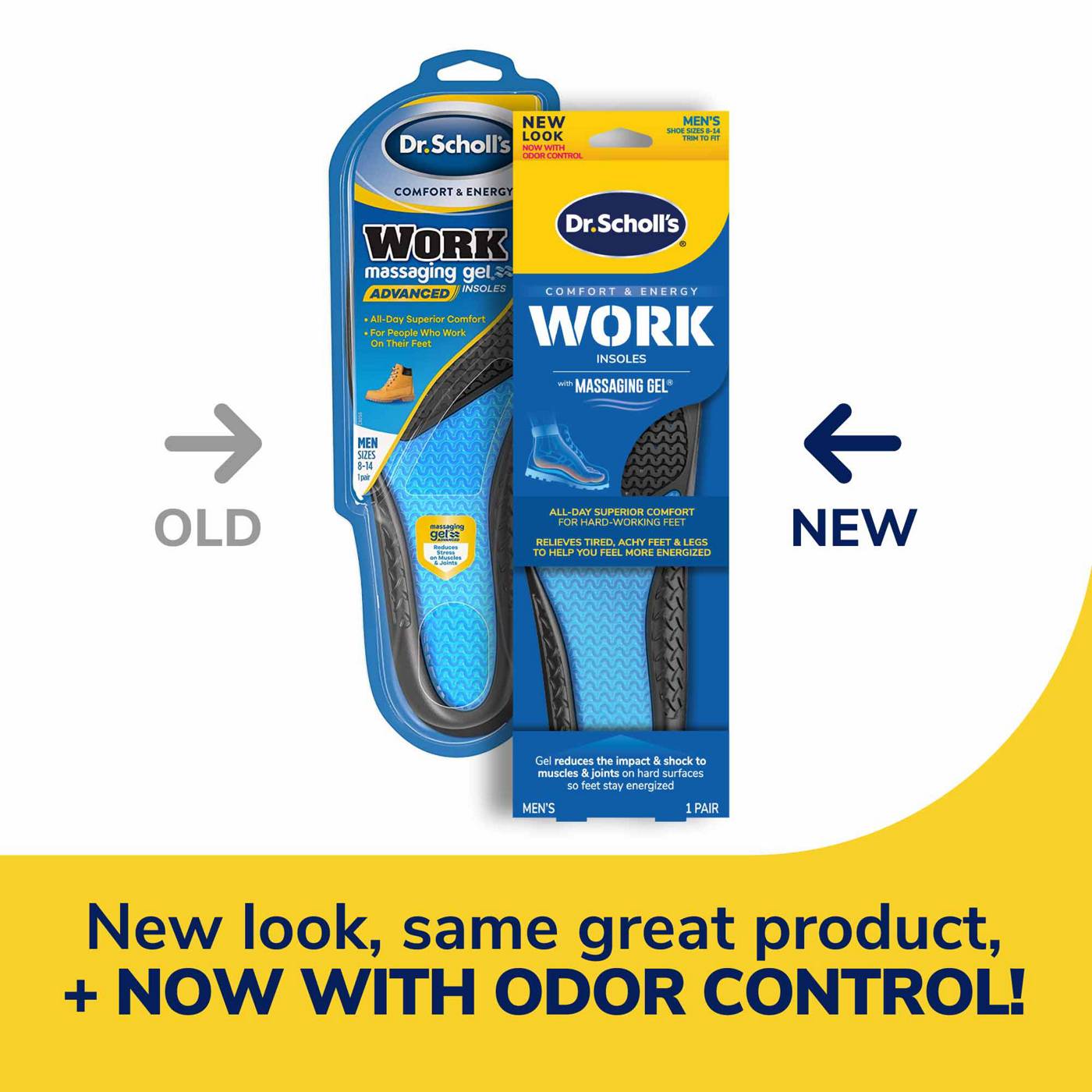 Dr. Scholl's Work All-Day Superior Comfort Insoles with Massaging Gel - Men's Trim to Fit; image 2 of 10