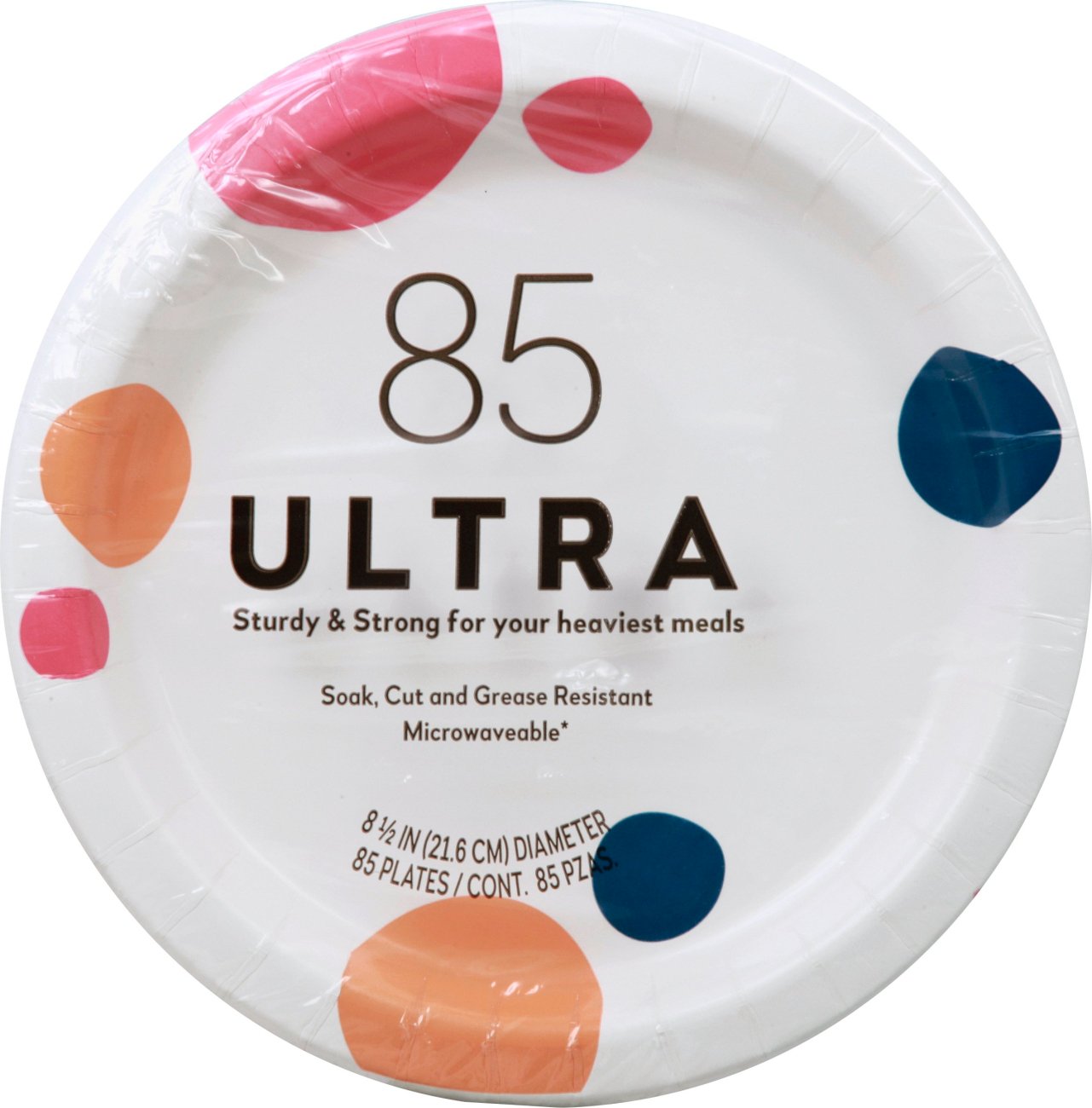 Ultra 8.5 in Paper Plates, 85 ct