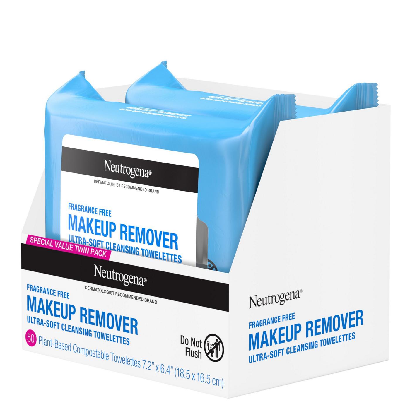 Neutrogena Makeup Remover Fragrance Free Cleansing Towelettes - Twin Pack; image 2 of 8