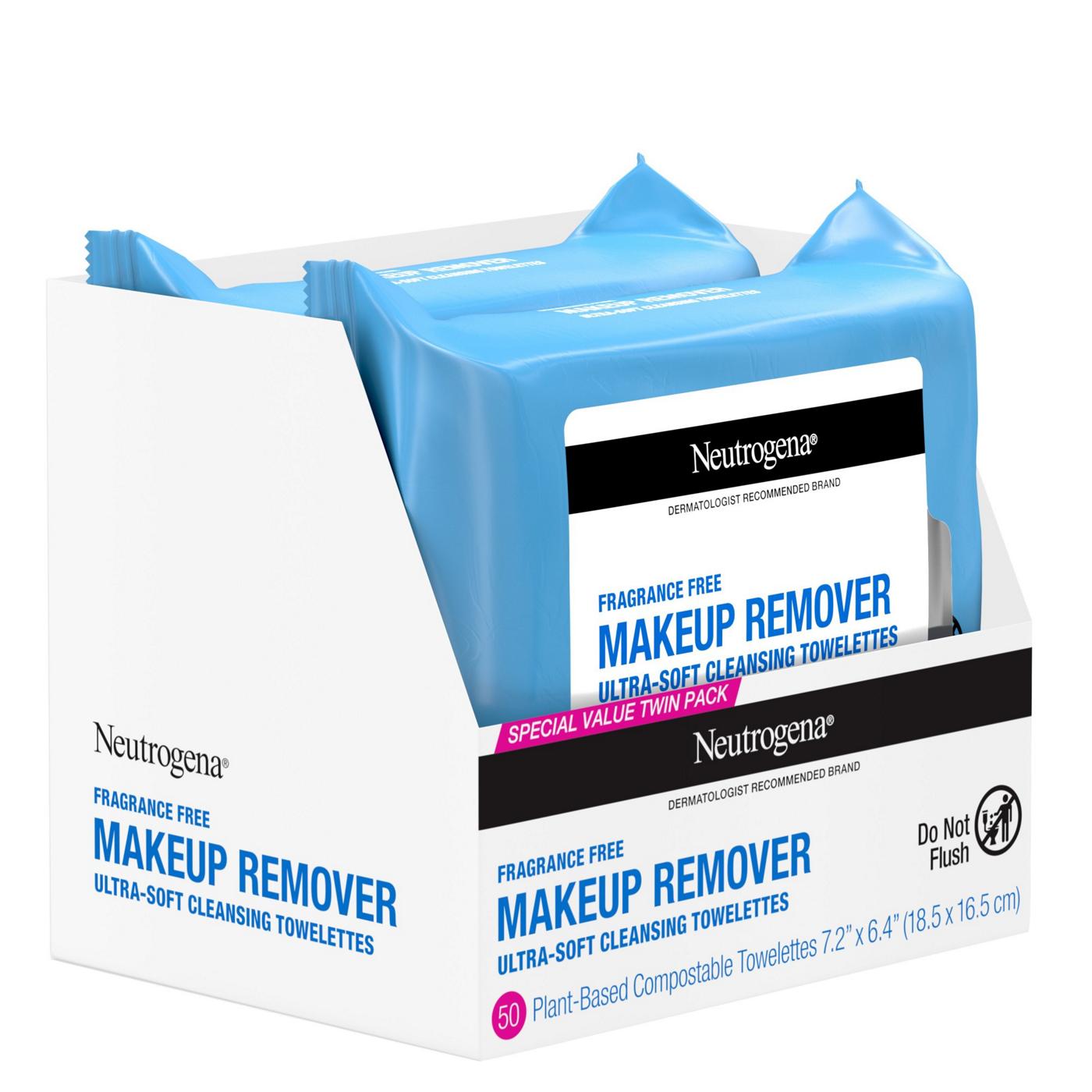 Neutrogena Makeup Remover Fragrance Free Cleansing Towelettes - Twin Pack; image 5 of 8