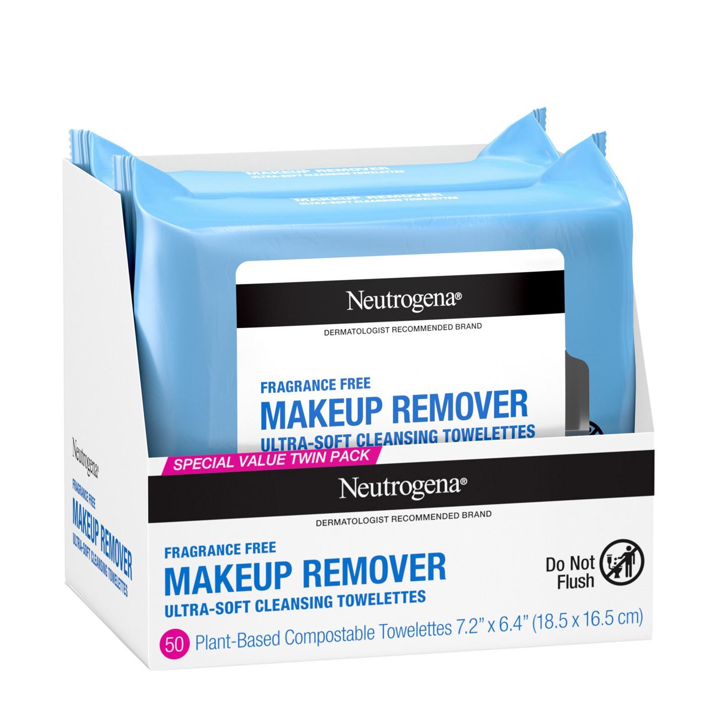 Neutrogena Makeup Remover Fragrance Free Cleansing Towelettes - Twin Pack; image 8 of 8