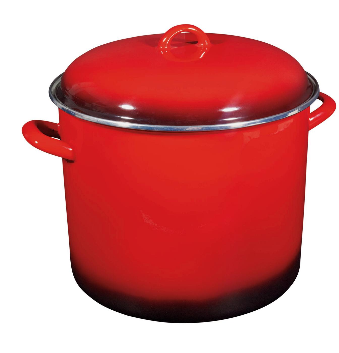 Cocinaware Red Enamel Stock Pot - Shop Stock Pots & Sauce Pans at