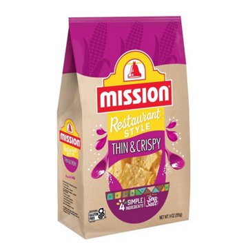 Mission Restaurant-Style Thin & Crispy Tortilla Chips, 9 oz