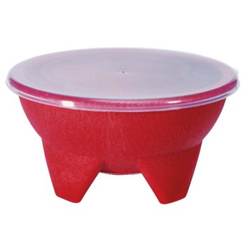 Cocinaware Salsa Bowl with Lid – Red, 45 oz