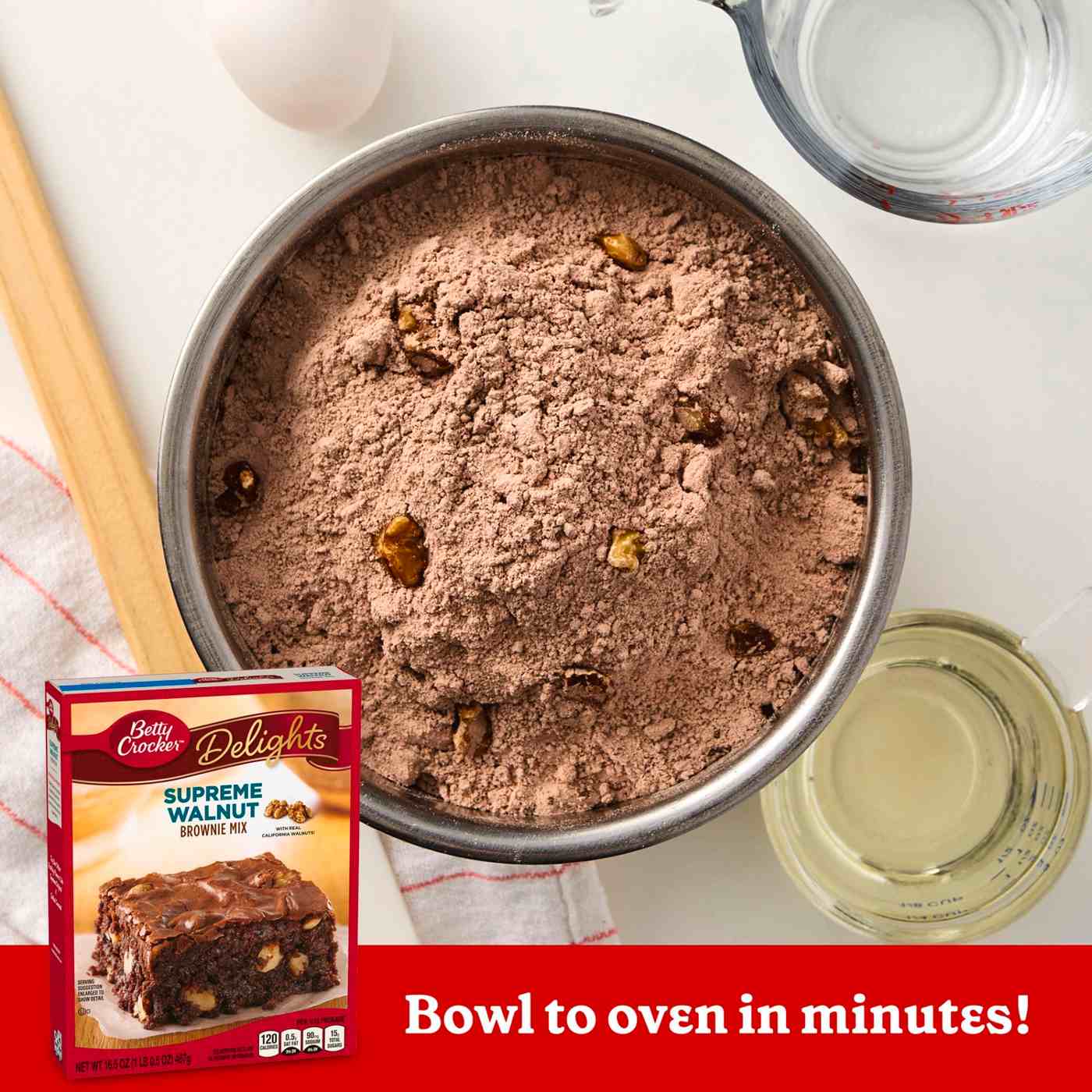 Betty Crocker Delights Supreme Walnut Brownie Mix; image 2 of 6