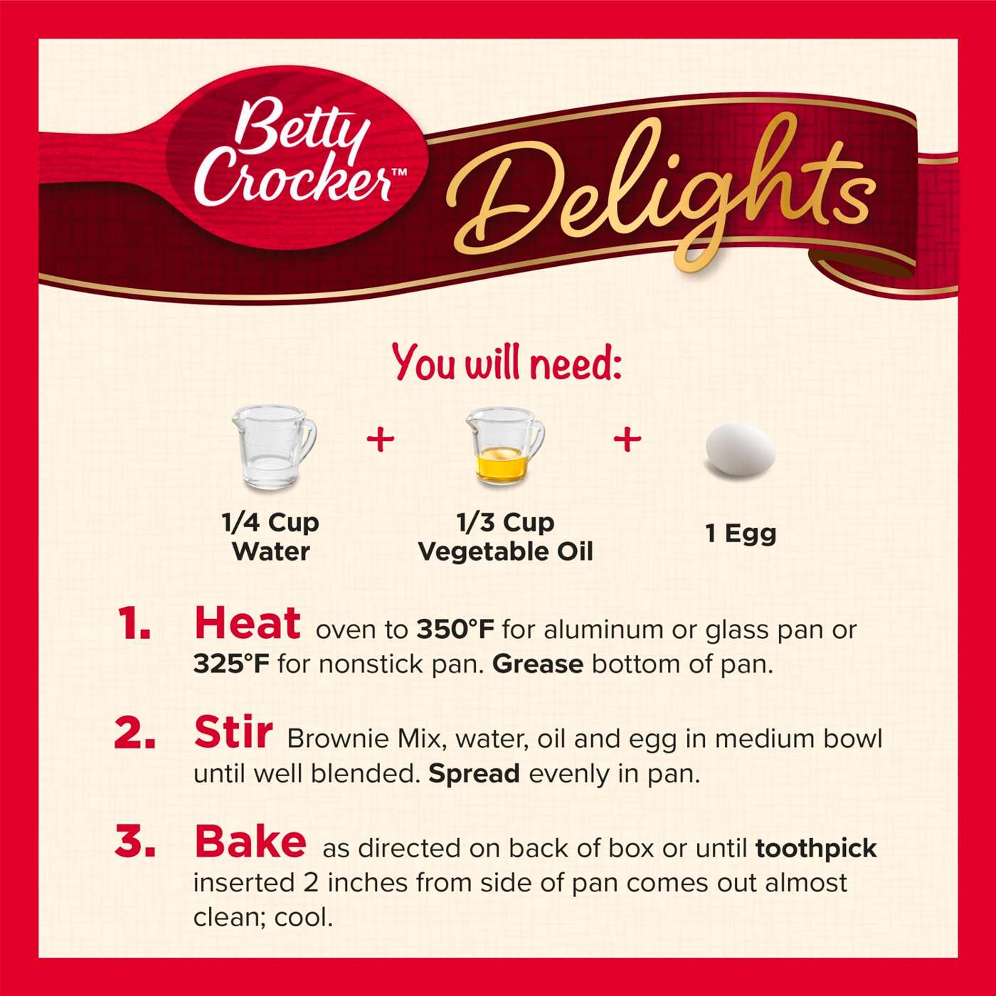 Betty Crocker Delights Supreme Walnut Brownie Mix; image 3 of 6