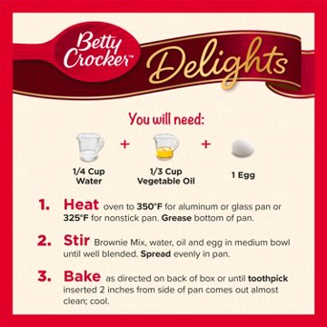 Betty Crocker Delights Supreme Walnut Brownie Mix, 16.5 oz