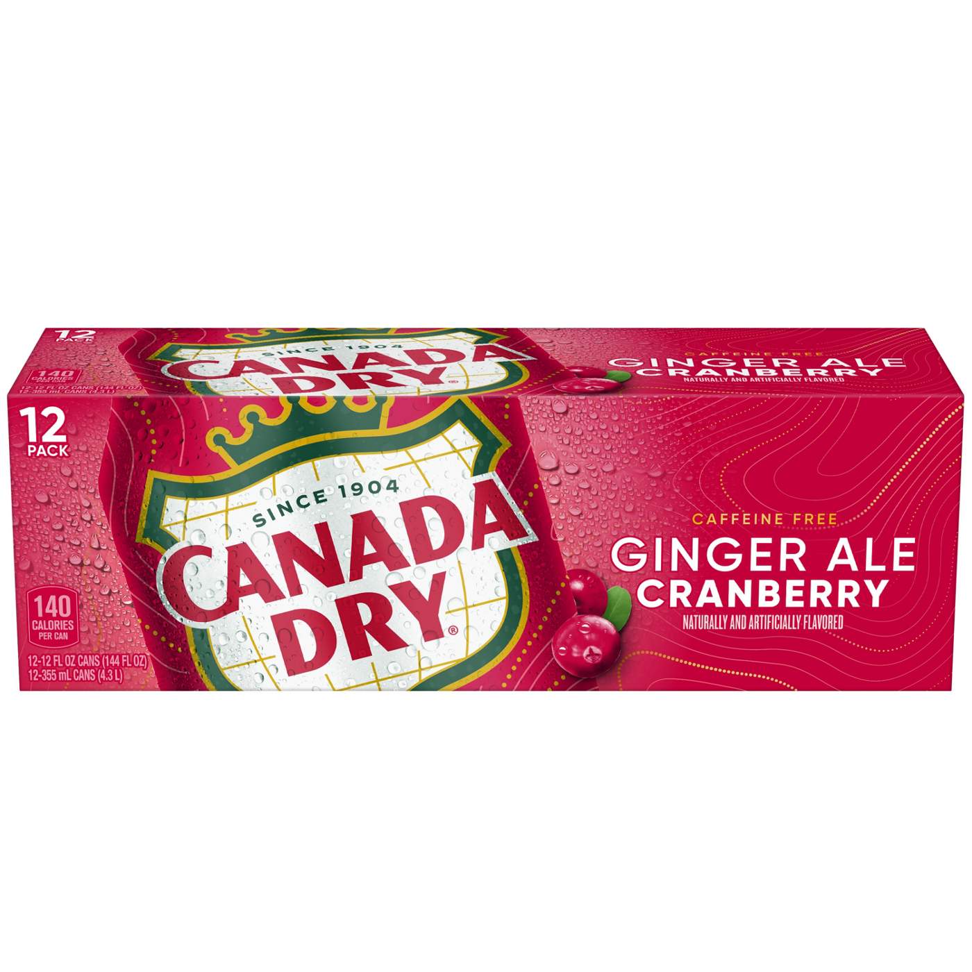 Canada Dry Cranberry Ginger Ale Soda 12 pk Cans; image 4 of 4