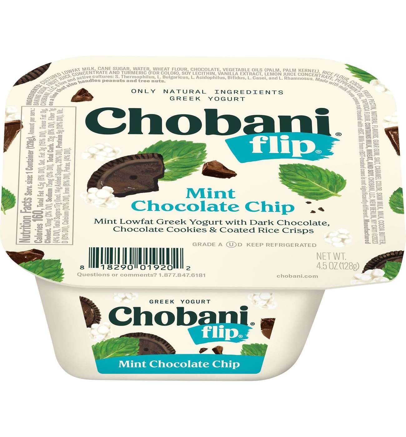Chobani Flip Low-Fat Mint Chocolate Chip Greek Yogurt; image 1 of 5