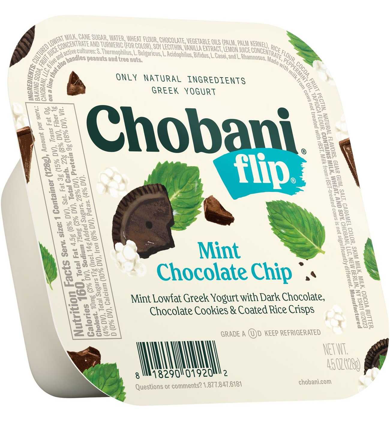 Chobani Flip Low-Fat Mint Chocolate Chip Greek Yogurt; image 2 of 5