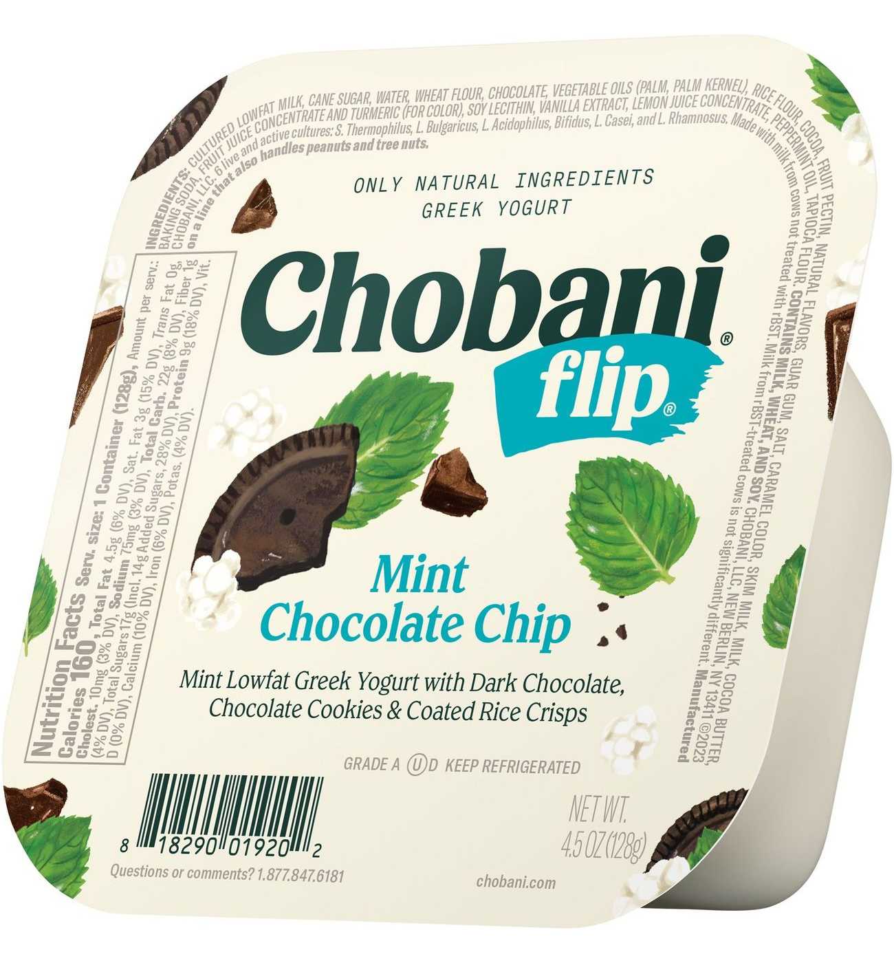 Chobani Flip Low-Fat Mint Chocolate Chip Greek Yogurt; image 3 of 5