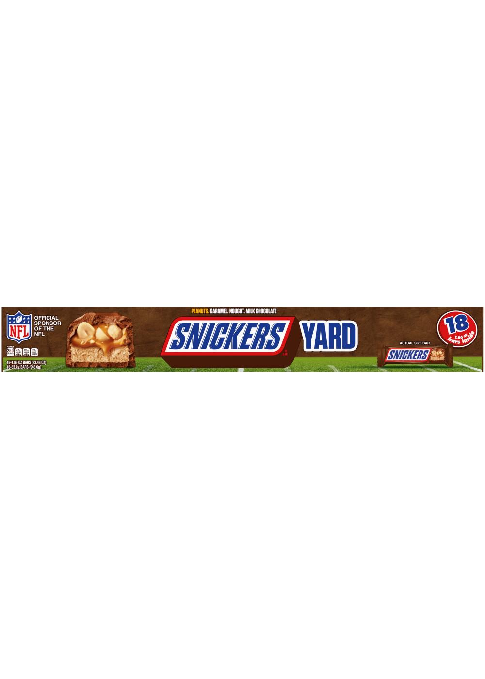 Snickers Yard Full Size Chocolate Candy Bars; image 1 of 7