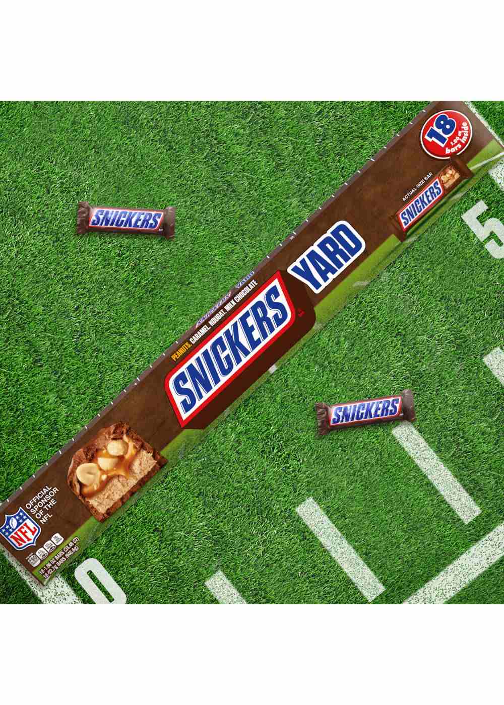Snickers Yard Full Size Chocolate Candy Bars; image 6 of 7