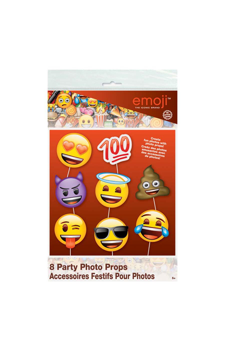 Unique Emoji Faces Photo Booth Party Props; image 1 of 2