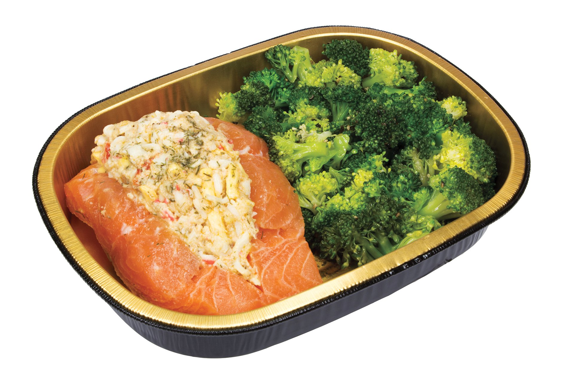 H-E-B Meal Simple Stuffed Atlantic Salmon Original with Broccoli - Shop