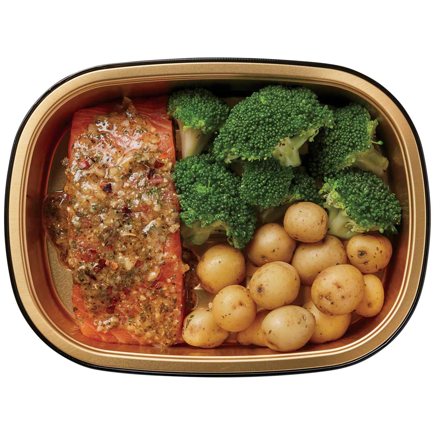 Meal Simple by H-E-B Garlic Pesto Salmon, Broccoli & Potatoes; image 2 of 4