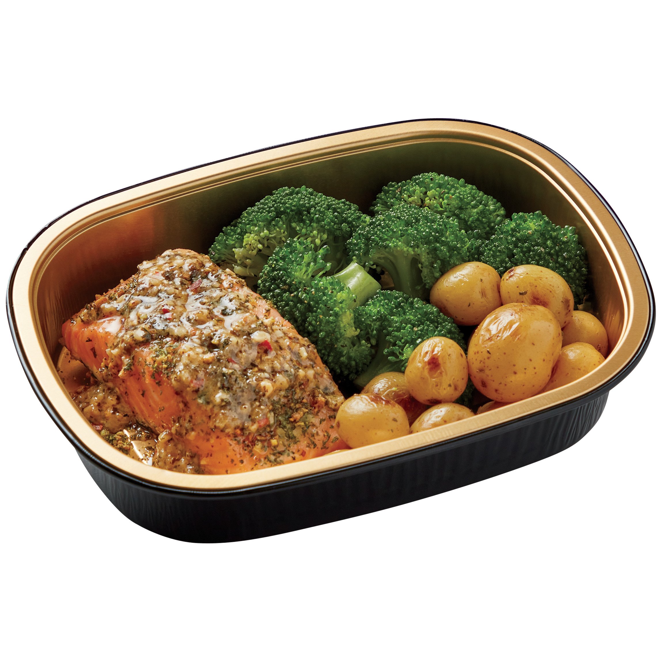 Meal Simple By H-E-B Garlic Pesto Salmon, Broccoli & Potatoes - Shop ...