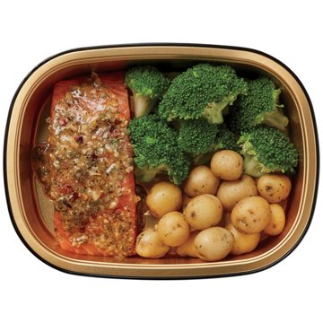 Meal Simple by H-E-B Garlic Pesto Salmon, Broccoli & Potatoes, 12 oz