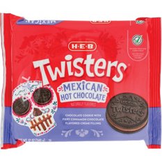 H-E-B Twisters Sandwich Cookies - Mexican Hot Chocolate, 12 oz