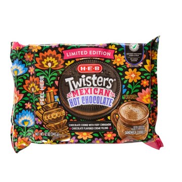 H-E-B Twisters Sandwich Cookies - Mexican Hot Chocolate