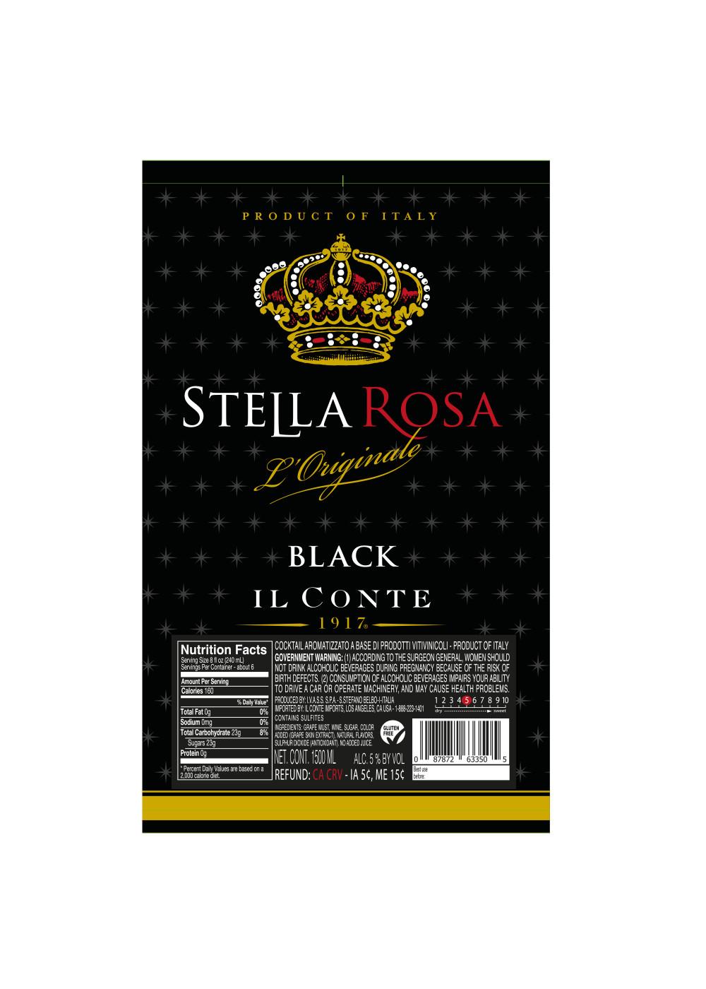 Stella Rosa Black Semi-Sweet Red Wine; image 5 of 7