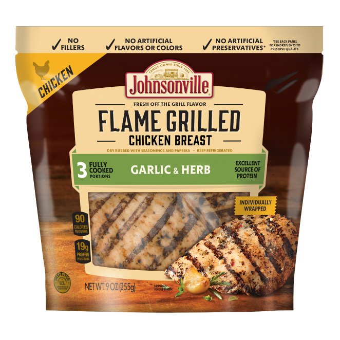 Johnsonville Flame Grilled Garlic & Herb Chicken Breast Shop Chicken
