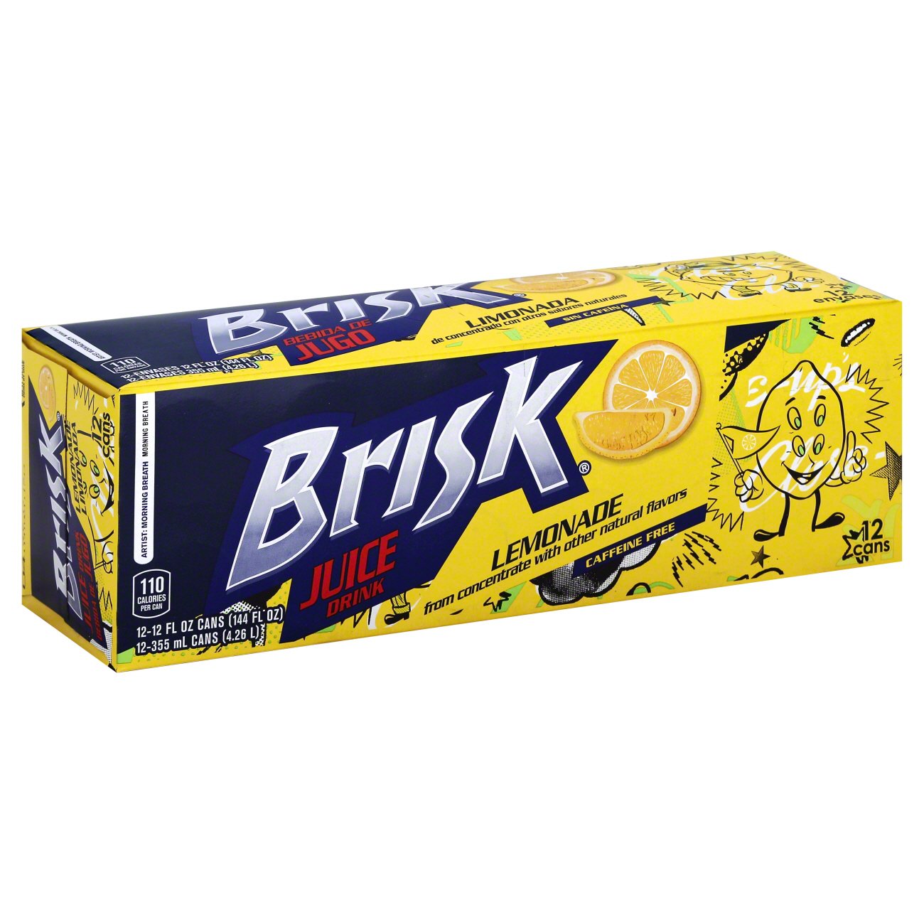 Brisk Lemonade Juice Drink 12 oz Cans Shop Juice at HEB