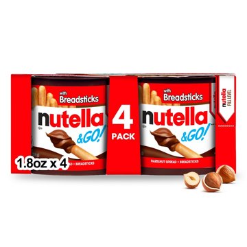 Nutella & Go! Hazelnut Spread + Breadsticks Snack Packs, 4 pk