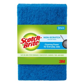 Scotch-Brite Non Scratch Scour Pads, 3 pk