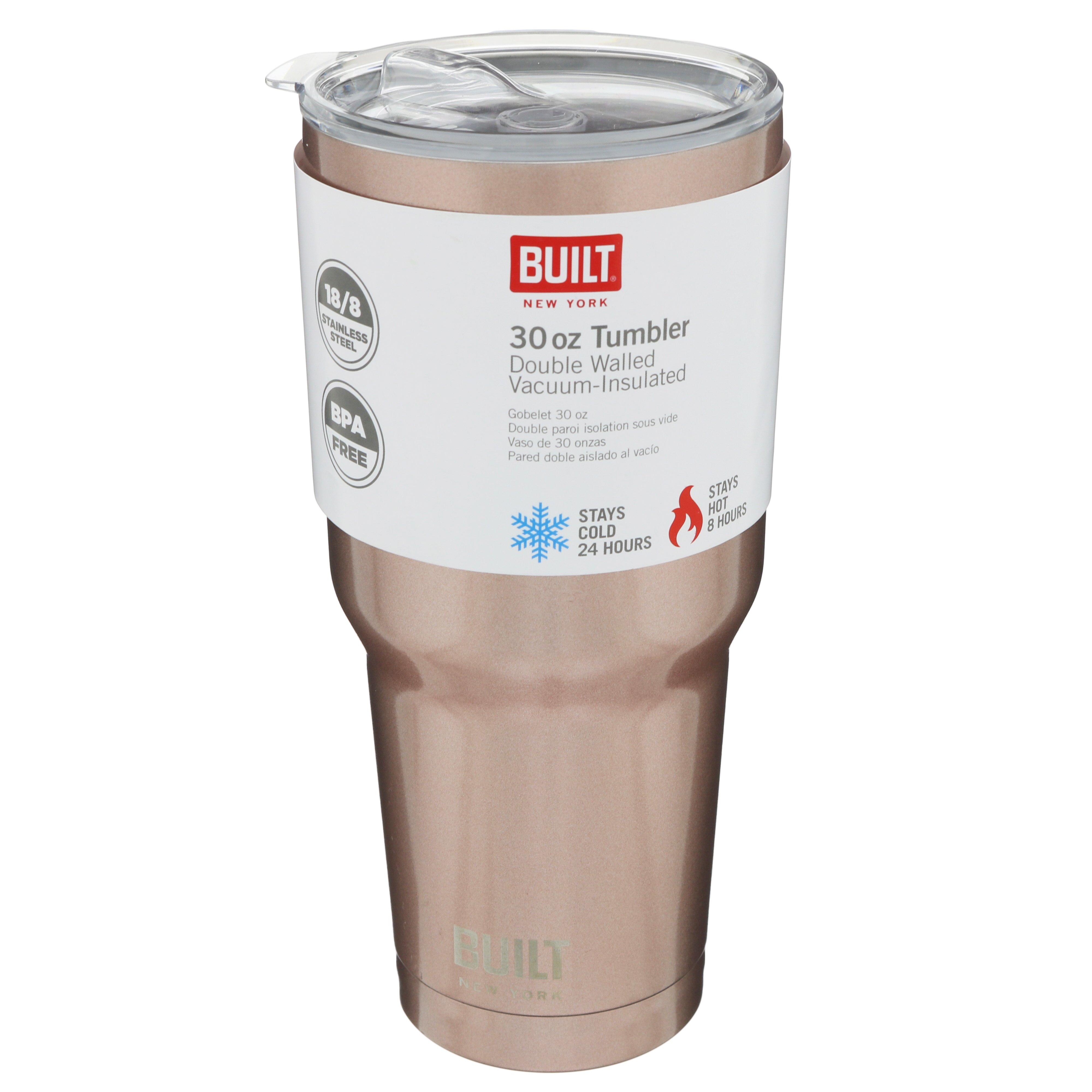 Built Stainless Steel Tumbler 30 oz Rose Gold Shop Travel & ToGo at