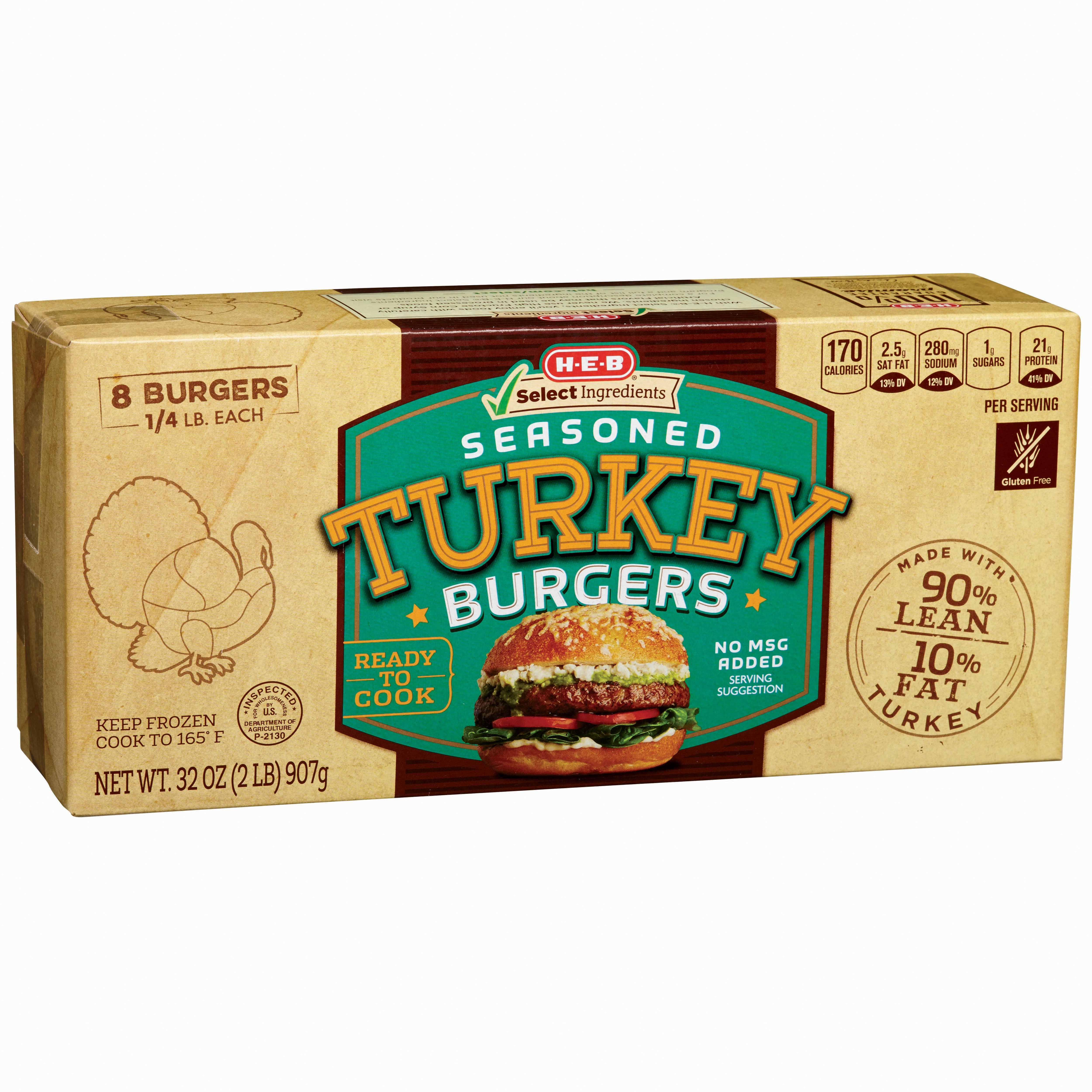 Original Seasoned Frozen Turkey Burgers