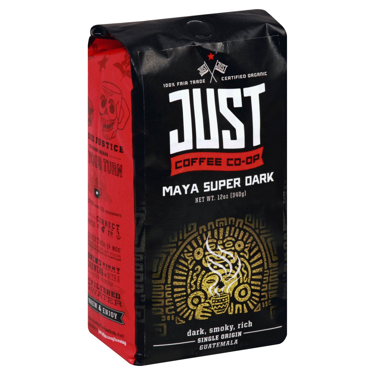 Just Coffee CoOp Maya Super Dark Dark Roast Whole Bean Coffee Shop